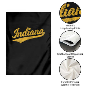 Vintage Indiana Retro Yellow Throwback Distressed Garden Flag Retro Classic IN State Pride TS02 Print Your Wear
