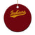 Vintage Indiana Retro Yellow Throwback Distressed Ceramic Ornament Retro Classic IN State Pride - Print Your Wear
