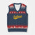 Vintage Indiana Retro Yellow Throwback Distressed V-Neck Knit Sweater Vest Retro Classic IN State Pride - Print Your Wear