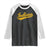 Vintage Indiana Retro Yellow Throwback Distressed Raglan Shirt Retro Classic IN State Pride TS02 Black White Print Your Wear