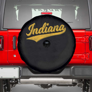 Vintage Indiana Retro Yellow Throwback Distressed Spare Tire Cover Retro Classic IN State Pride TS02 Black Print Your Wear