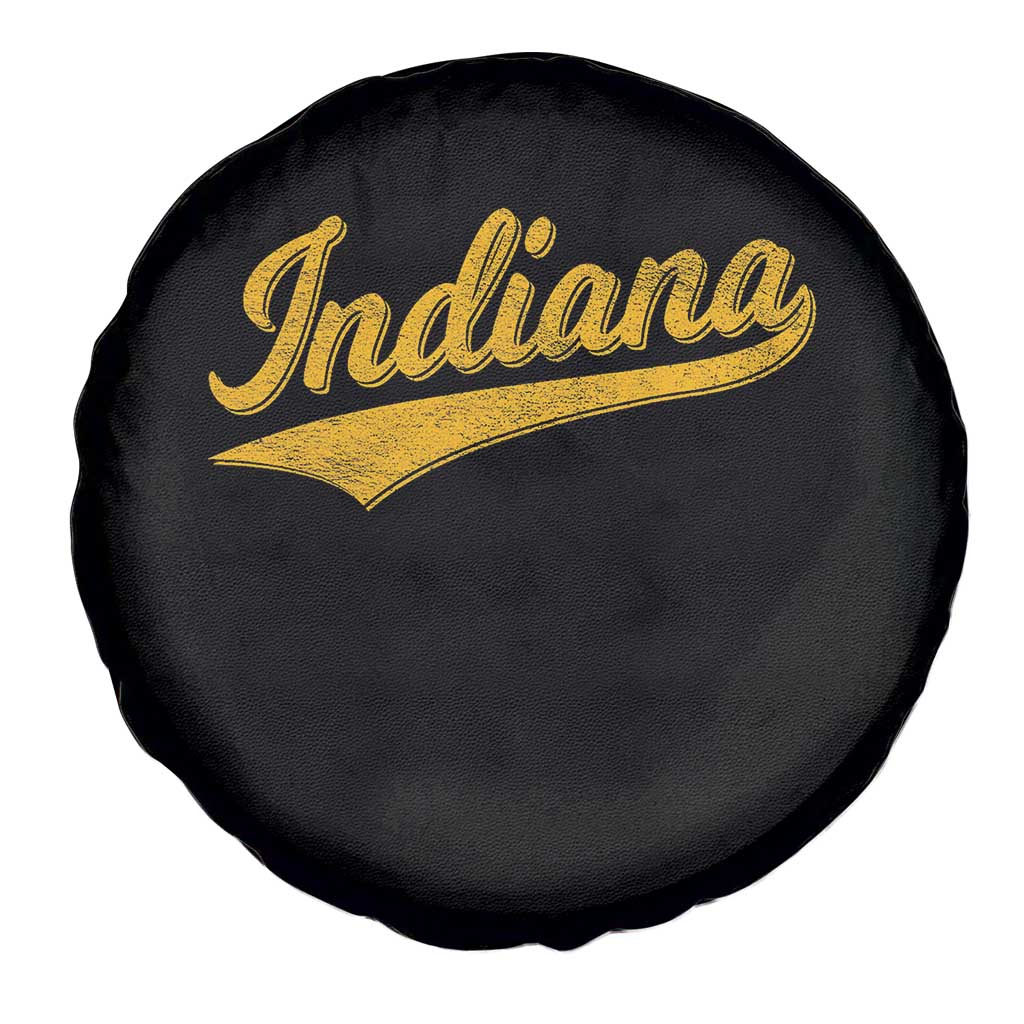 Vintage Indiana Retro Yellow Throwback Distressed Spare Tire Cover Retro Classic IN State Pride TS02 Print Your Wear