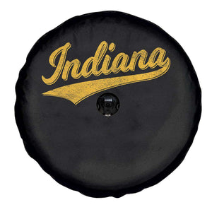 Vintage Indiana Retro Yellow Throwback Distressed Spare Tire Cover Retro Classic IN State Pride TS02 Print Your Wear