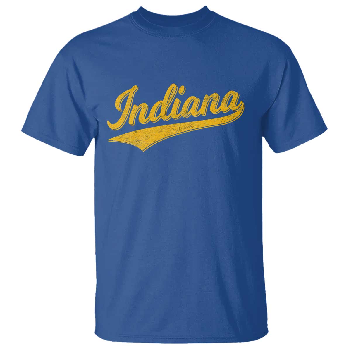 Vintage Indiana Retro Yellow Throwback Distressed T Shirt Retro Classic IN State Pride TS02 Royal Blue Print Your Wear