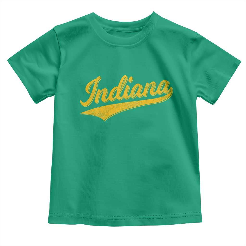 Vintage Indiana Retro Yellow Throwback Distressed Toddler T Shirt Retro Classic IN State Pride TS02 Irish Green Print Your Wear