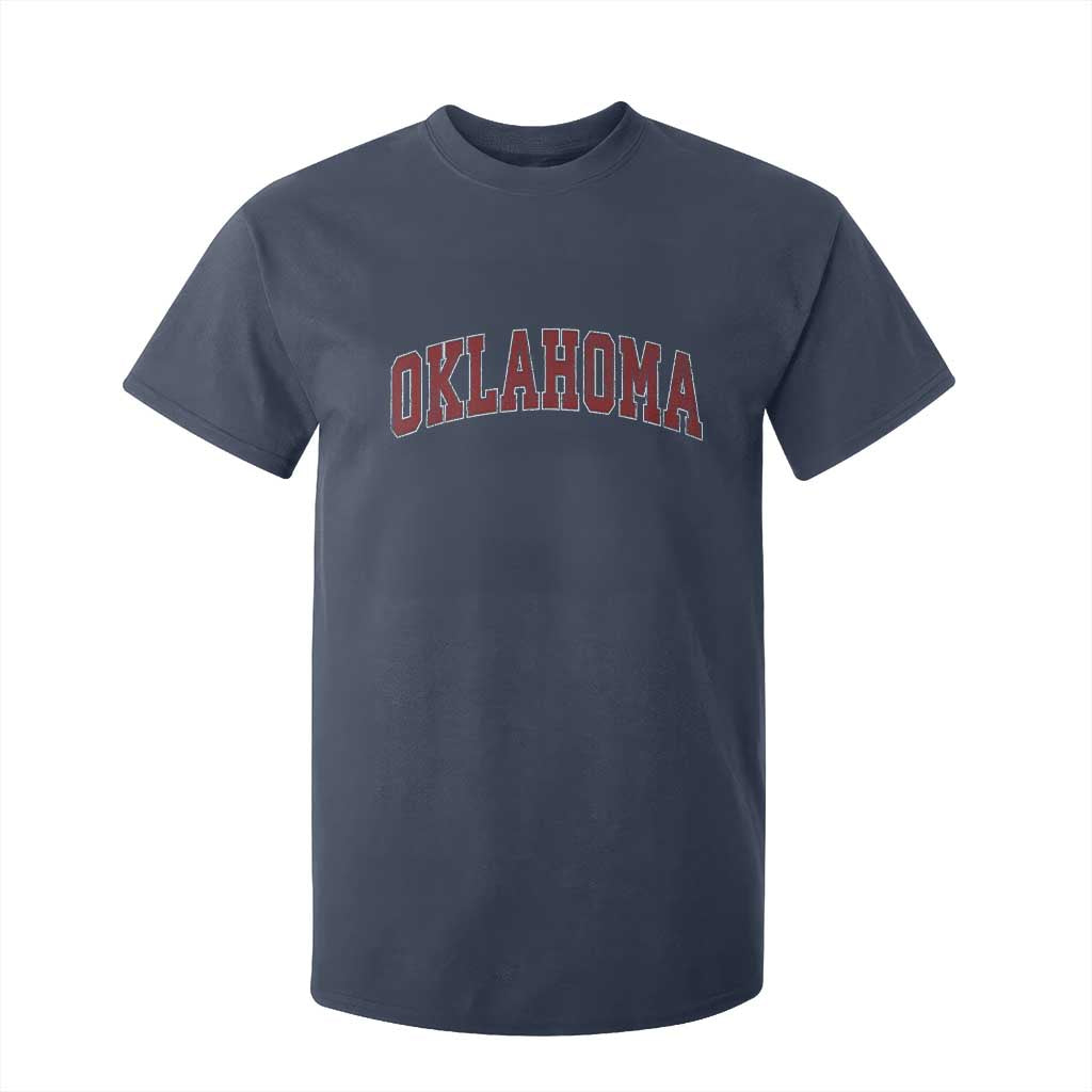 Vintage OKLAHOMA OK T Shirt For Kid Retro Throwback Design Classic Athletic Sports TS02 Navy Print Your Wear