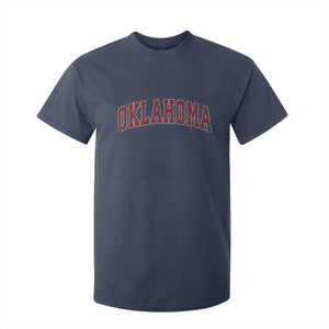 Vintage OKLAHOMA OK T Shirt For Kid Retro Throwback Design Classic Athletic Sports TS02 Navy Print Your Wear