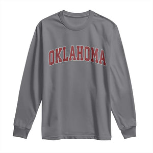 Vintage OKLAHOMA OK Long Sleeve Shirt Retro Throwback Design Classic Athletic Sports TS02 Charcoal Print Your Wear