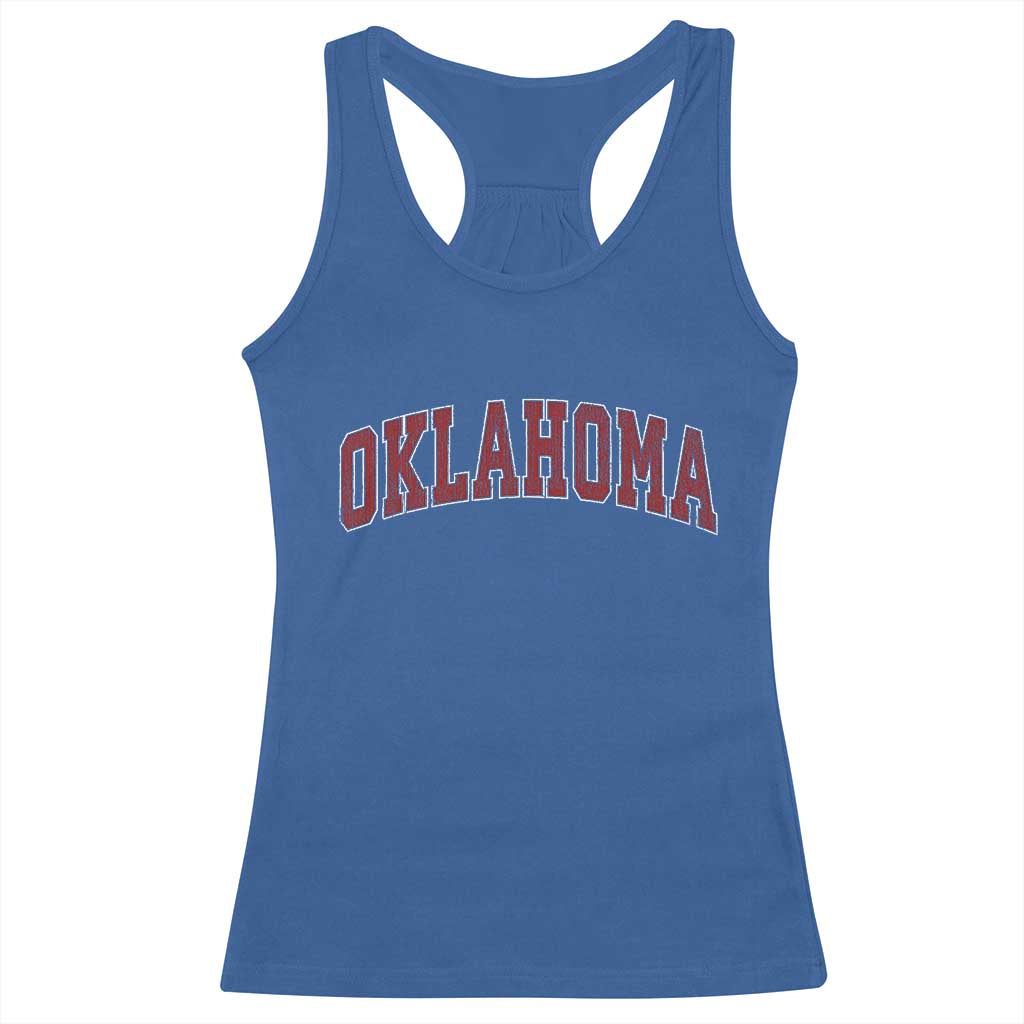 Vintage OKLAHOMA OK Racerback Tank Top Retro Throwback Design Classic Athletic Sports TS02 Royal Blue Print Your Wear