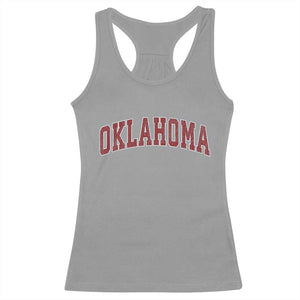 Vintage OKLAHOMA OK Racerback Tank Top Retro Throwback Design Classic Athletic Sports TS02 Sport Gray Print Your Wear