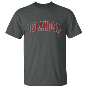 Vintage OKLAHOMA OK T Shirt Retro Throwback Design Classic Athletic Sports TS02 Dark Heather Print Your Wear