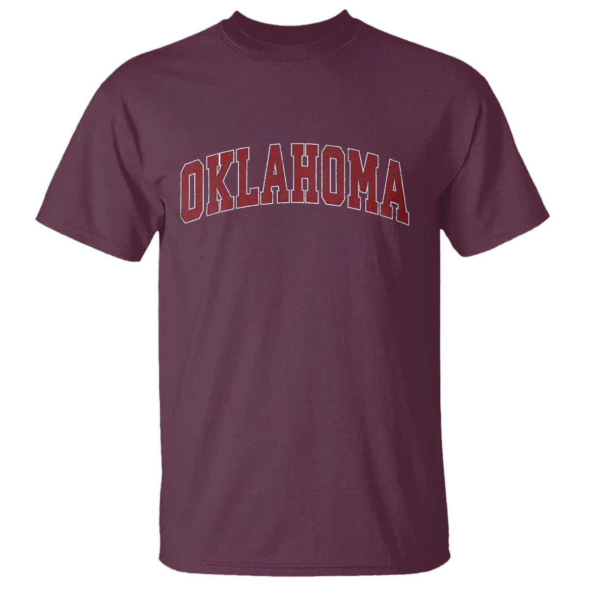 Vintage OKLAHOMA OK T Shirt Retro Throwback Design Classic Athletic Sports TS02 Maroon Print Your Wear