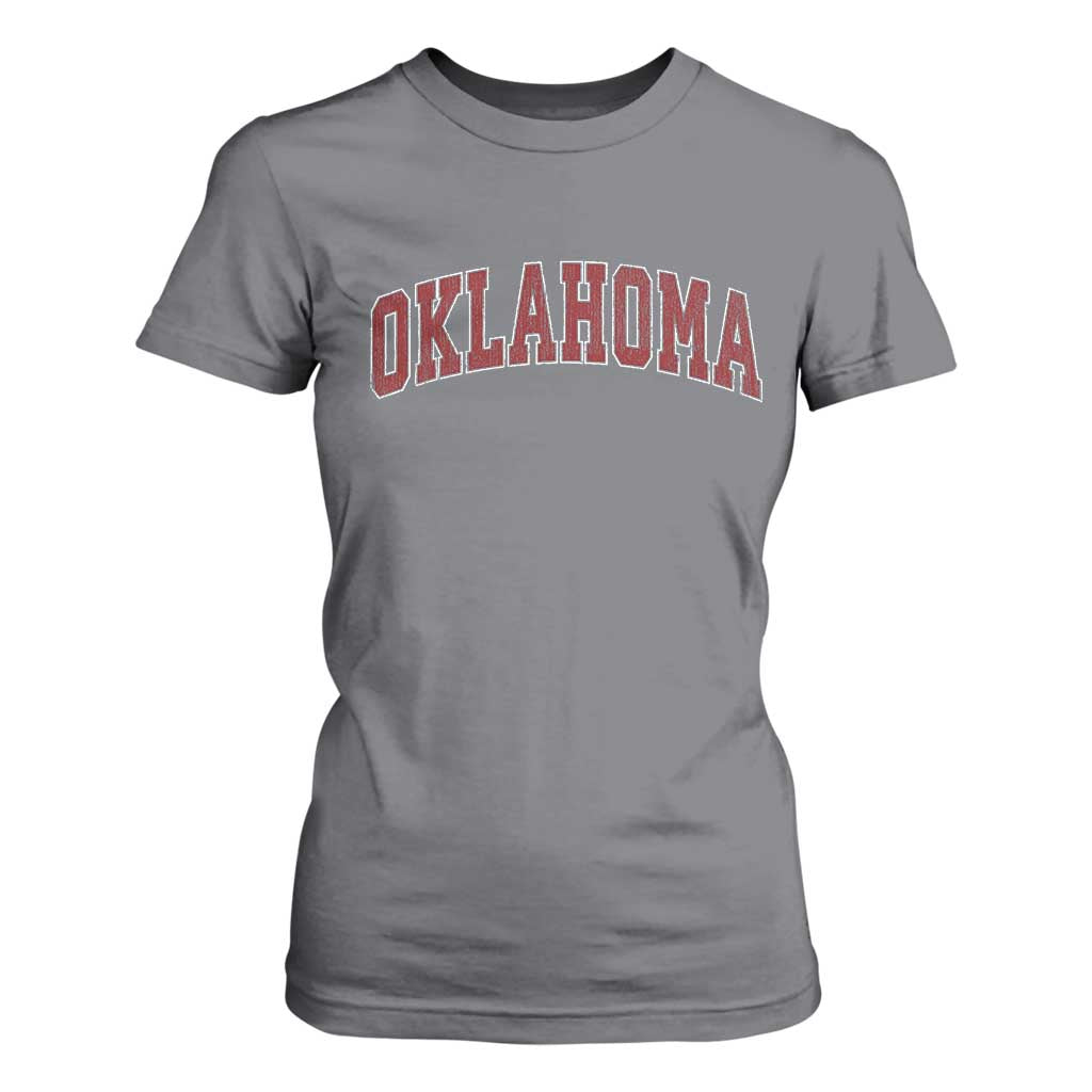 Vintage OKLAHOMA OK T Shirt For Women Retro Throwback Design Classic Athletic Sports TS02 Charcoal Print Your Wear
