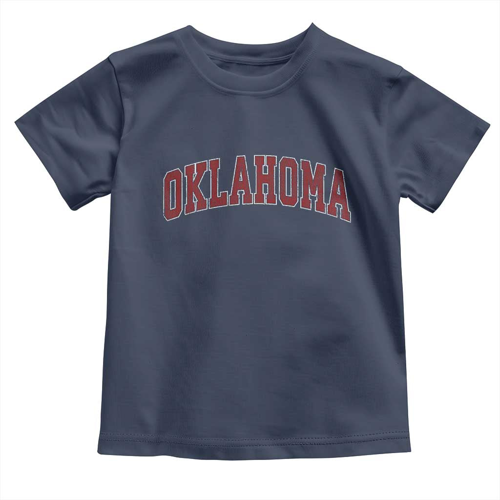 Vintage OKLAHOMA OK Toddler T Shirt Retro Throwback Design Classic Athletic Sports TS02 Navy Print Your Wear