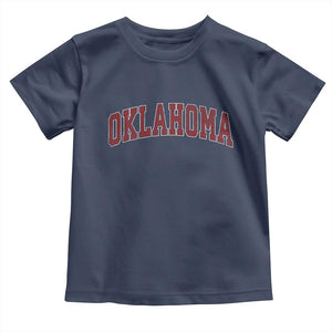 Vintage OKLAHOMA OK Toddler T Shirt Retro Throwback Design Classic Athletic Sports TS02 Navy Print Your Wear