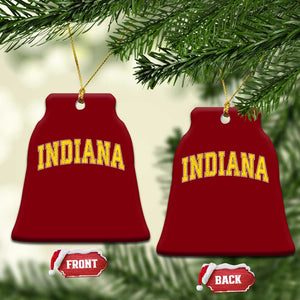 Vintage Indiana IN Ceramic Ornament Retro Throwback Design Classic Yellow Athletic Sports TS02 Print Your Wear