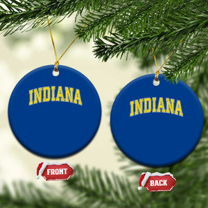 Vintage Indiana IN Ceramic Ornament Retro Throwback Design Classic Yellow Athletic Sports TS02 1pc Blue Print Your Wear