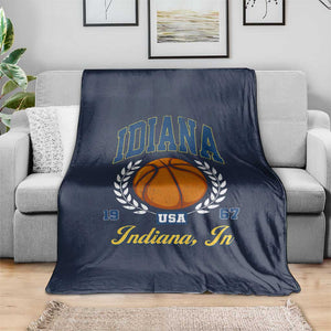 Vintage Indiana Basketball Graphic Throw Blanket Retro 1967 Sports Indianapolis IN Fan TS02 Print Your Wear