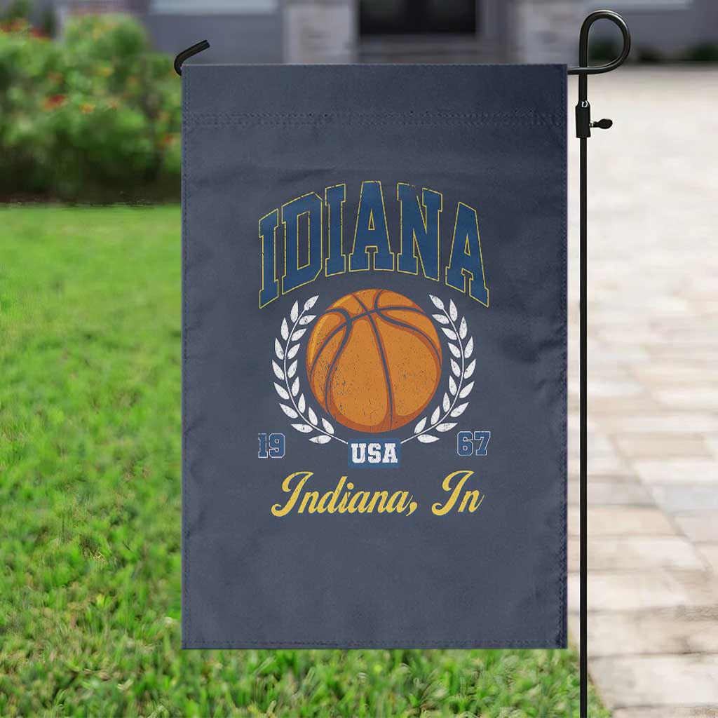 Vintage Indiana Basketball Graphic Garden Flag Retro 1967 Sports Indianapolis IN Fan TS02 Print Your Wear