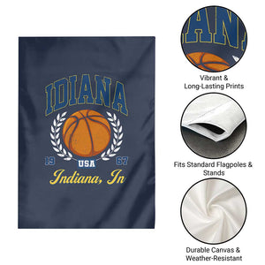 Vintage Indiana Basketball Graphic Garden Flag Retro 1967 Sports Indianapolis IN Fan TS02 Print Your Wear