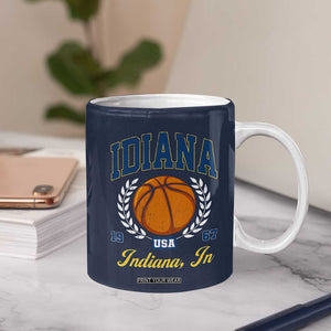 Vintage Indiana Basketball Graphic Coffee Mug Retro 1967 Sports Indianapolis IN Fan TS02 Print Your Wear