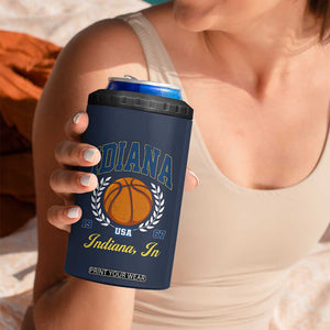 Vintage Indiana Basketball Graphic 4 in 1 Can Cooler Tumbler Retro 1967 Sports Indianapolis IN Fan TS02 Print Your Wear