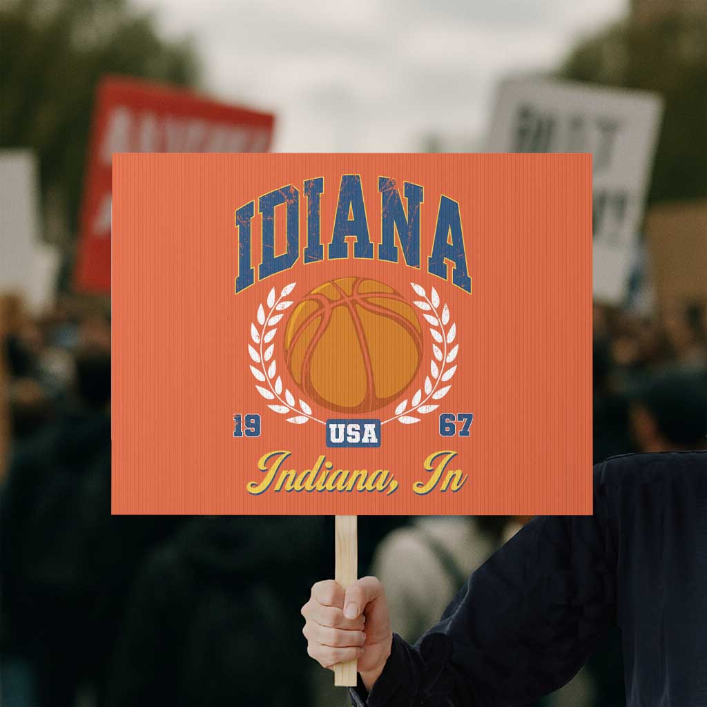 Vintage Indiana Basketball Graphic Protest Sign Retro 1967 Sports Indianapolis IN Fan TS02 Horizontal 18