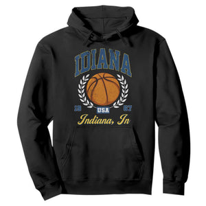 Vintage Indiana Basketball Graphic Hoodie Retro 1967 Sports Indianapolis IN Fan TS02 Black Print Your Wear