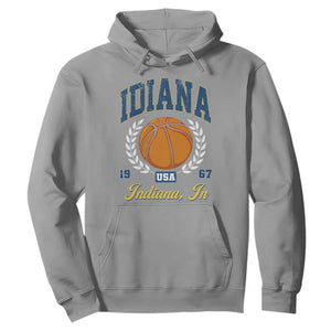 Vintage Indiana Basketball Graphic Hoodie Retro 1967 Sports Indianapolis IN Fan TS02 Sport Gray Print Your Wear