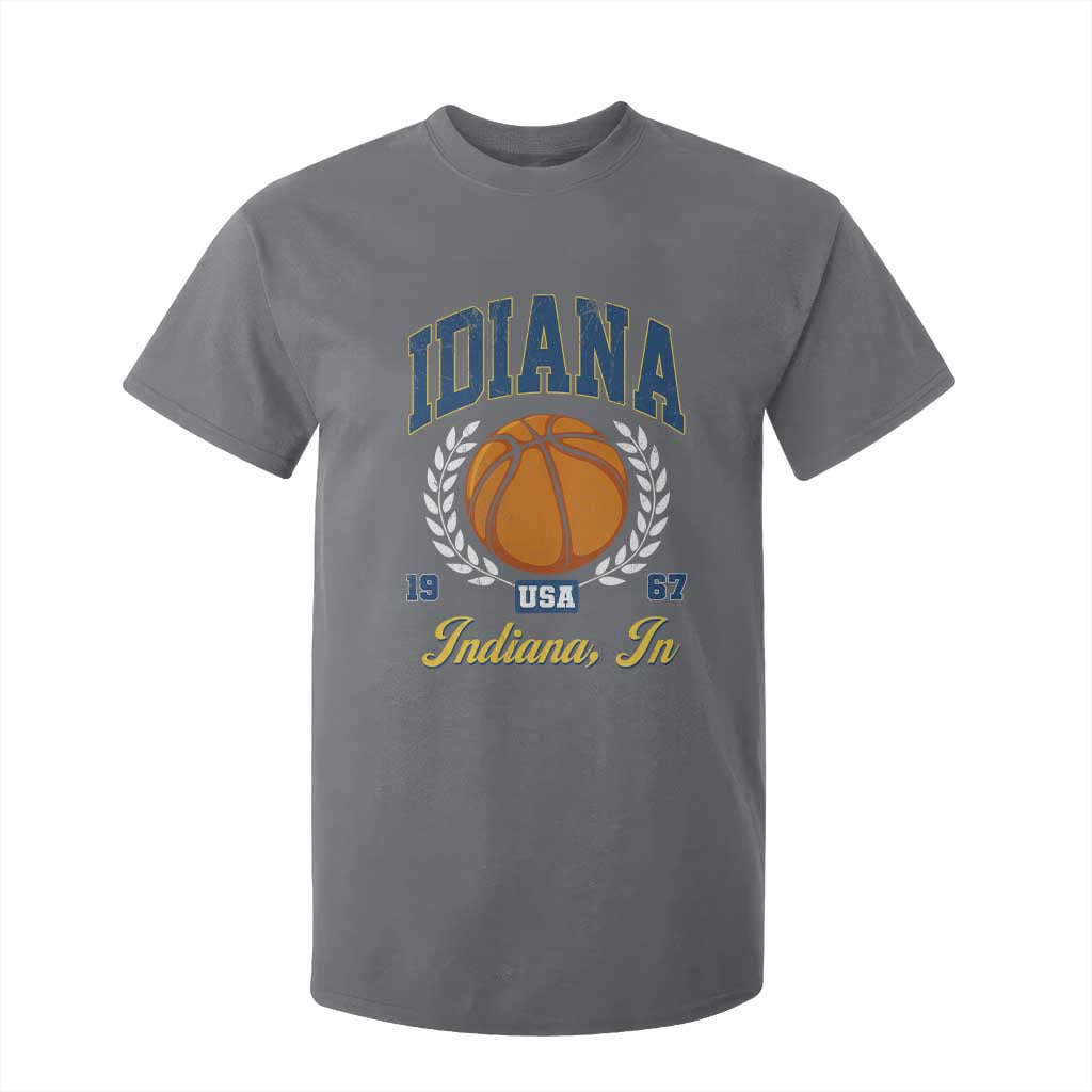 Vintage Indiana Basketball Graphic T Shirt For Kid Retro 1967 Sports Indianapolis IN Fan TS02 Charcoal Print Your Wear