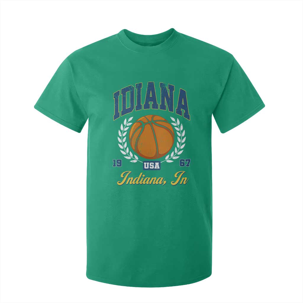 Vintage Indiana Basketball Graphic T Shirt For Kid Retro 1967 Sports Indianapolis IN Fan TS02 Irish Green Print Your Wear