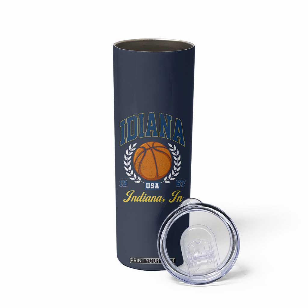 Vintage Indiana Basketball Graphic Skinny Tumbler Retro 1967 Sports Indianapolis IN Fan TS02 Print Your Wear