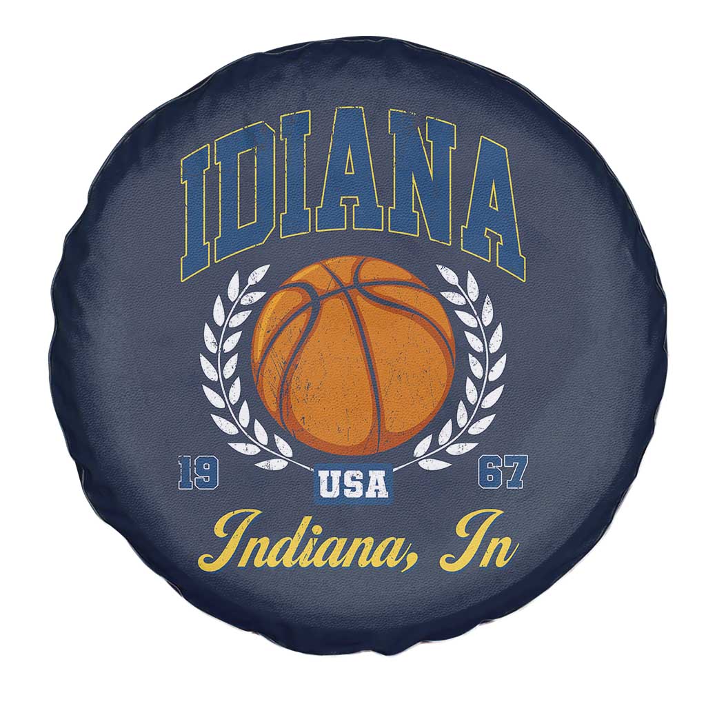 Vintage Indiana Basketball Graphic Spare Tire Cover Retro 1967 Sports Indianapolis IN Fan TS02 Print Your Wear