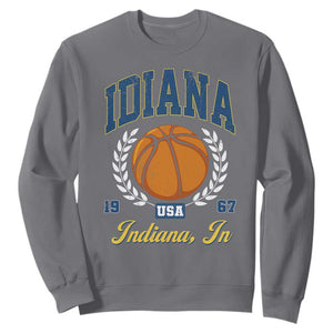 Vintage Indiana Basketball Graphic Sweatshirt Retro 1967 Sports Indianapolis IN Fan TS02 Charcoal Print Your Wear