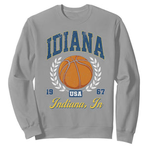 Vintage Indiana Basketball Graphic Sweatshirt Retro 1967 Sports Indianapolis IN Fan TS02 Sport Gray Print Your Wear