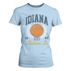 Vintage Indiana Basketball Graphic T Shirt For Women Retro 1967 Sports Indianapolis IN Fan TS02 Light Blue Print Your Wear