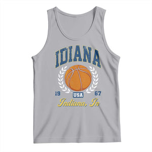 Vintage Indiana Basketball Graphic Tank Top Retro 1967 Sports Indianapolis IN Fan TS02 Athletic Heather Print Your Wear