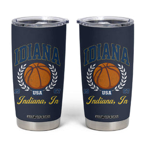 Vintage Indiana Basketball Graphic Tumbler Cup Retro 1967 Sports Indianapolis IN Fan TS02 Navy Print Your Wear