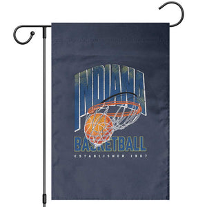 Indiana Basketball Throwback Garden Flag Retro Hoop Graphic for IN Fans Since 1967 TS02 Navy Print Your Wear