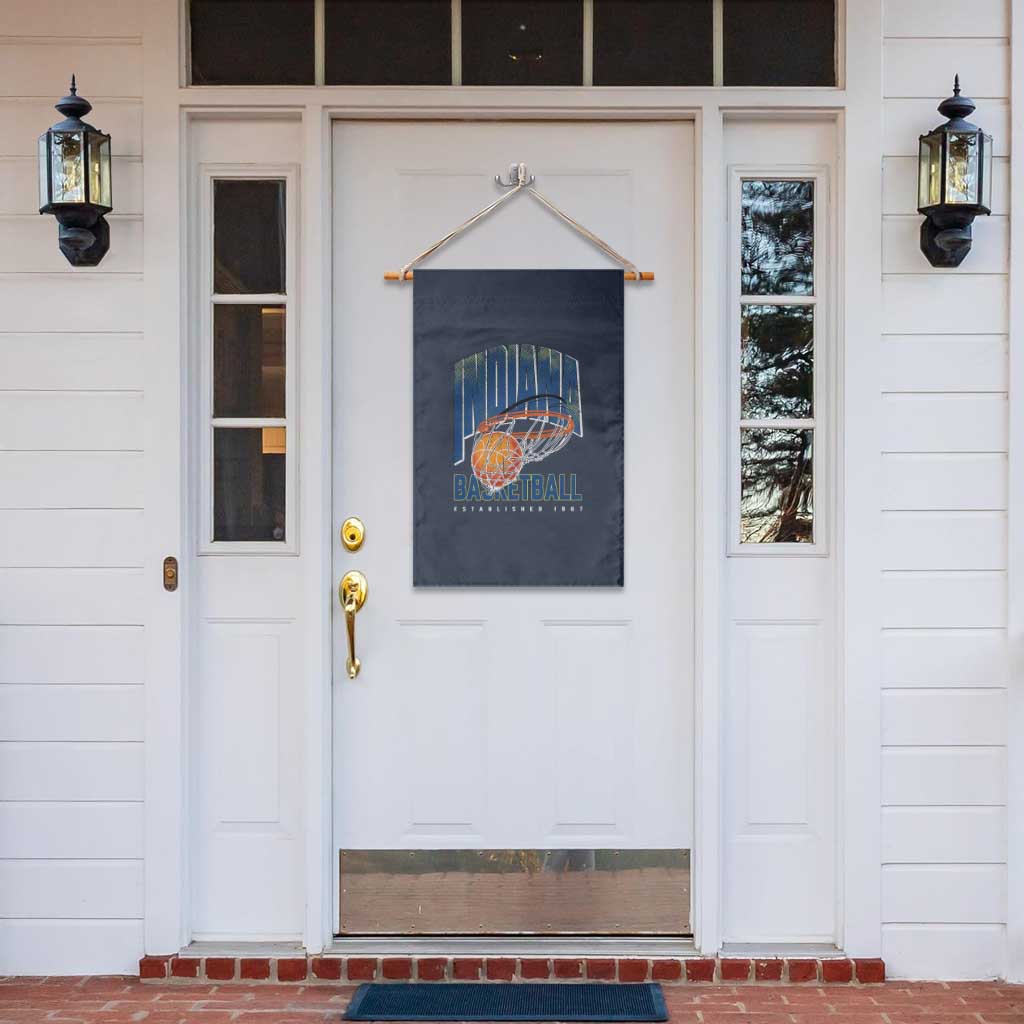 Indiana Basketball Throwback Garden Flag Retro Hoop Graphic for IN Fans Since 1967 TS02 Print Your Wear
