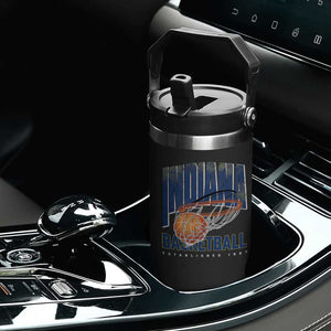 Indiana Basketball Throwback Flip Straw Tumbler Retro Hoop Graphic for IN Fans Since 1967 TS02 Print Your Wear
