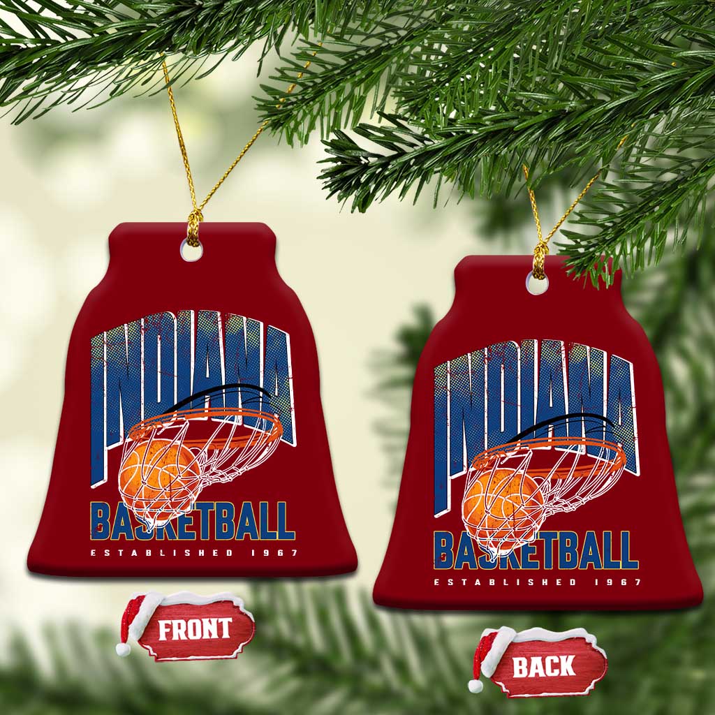 Indiana Basketball Throwback Ceramic Ornament Retro Hoop Graphic for IN Fans Since 1967 TS02 Print Your Wear