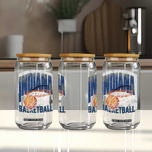 Indiana Basketball Throwback Glass Can Retro Hoop Graphic for IN Fans Since 1967 TS02 Print Your Wear
