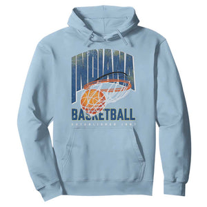 Indiana Basketball Throwback Hoodie Retro Hoop Graphic for IN Fans Since 1967 TS02 Light Blue Print Your Wear