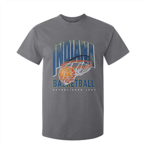 Indiana Basketball Throwback T Shirt For Kid Retro Hoop Graphic for IN Fans Since 1967 TS02 Charcoal Print Your Wear