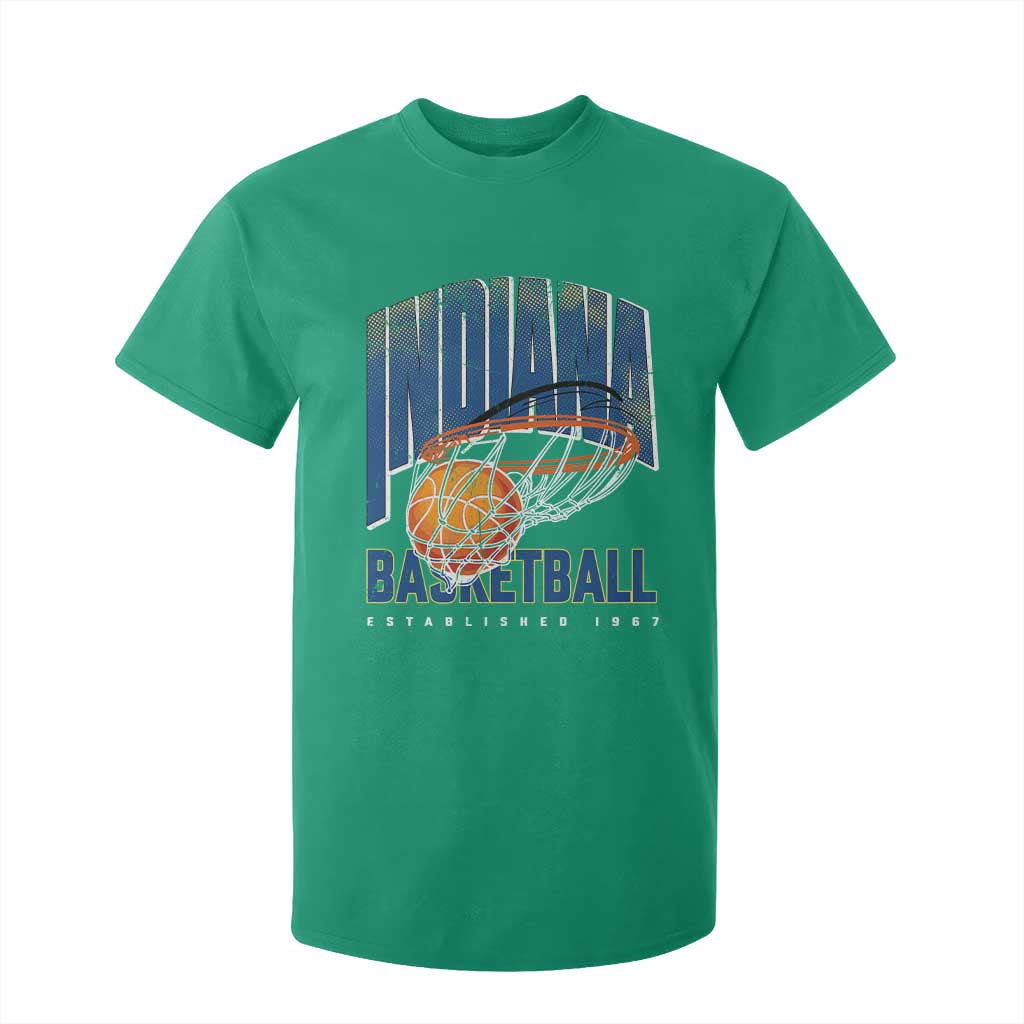 Indiana Basketball Throwback T Shirt For Kid Retro Hoop Graphic for IN Fans Since 1967 TS02 Irish Green Print Your Wear