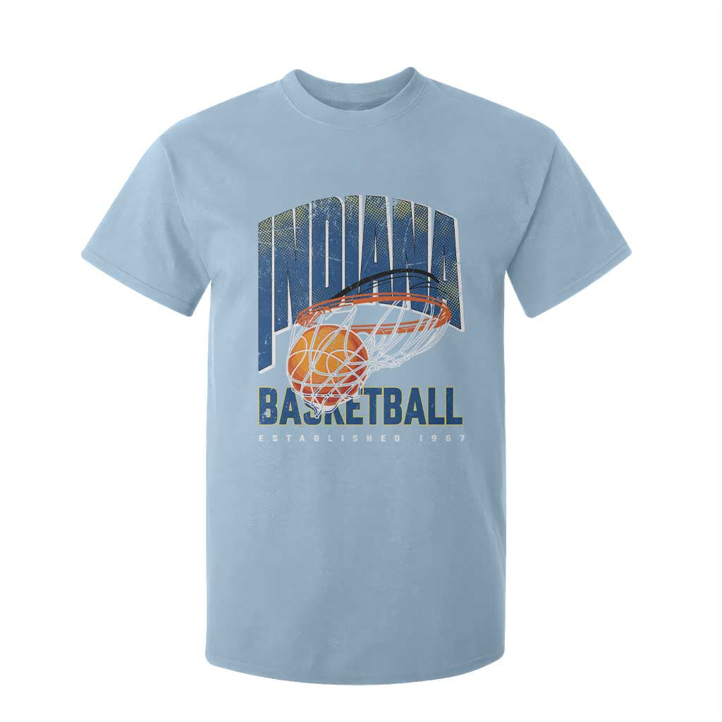 Indiana Basketball Throwback T Shirt For Kid Retro Hoop Graphic for IN Fans Since 1967 TS02 Light Blue Print Your Wear