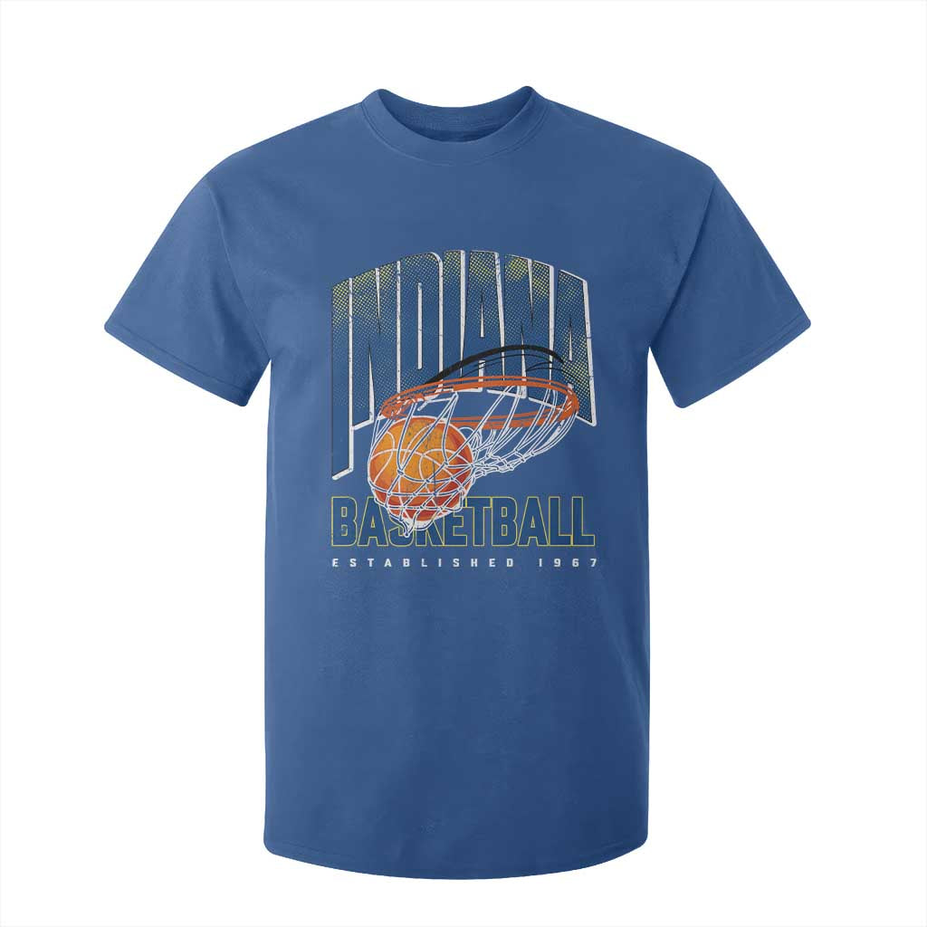 Indiana Basketball Throwback T Shirt For Kid Retro Hoop Graphic for IN Fans Since 1967 TS02 Royal Blue Print Your Wear
