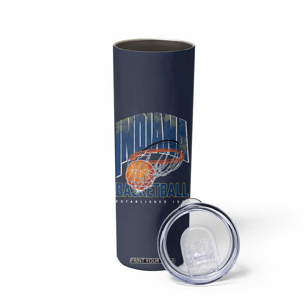 Indiana Basketball Throwback Skinny Tumbler Retro Hoop Graphic for IN Fans Since 1967 TS02 Print Your Wear