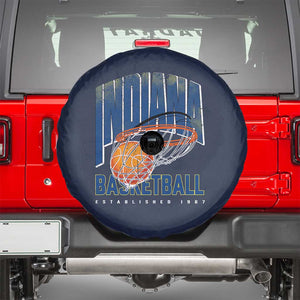 Indiana Basketball Throwback Spare Tire Cover Retro Hoop Graphic for IN Fans Since 1967 TS02 Navy Print Your Wear